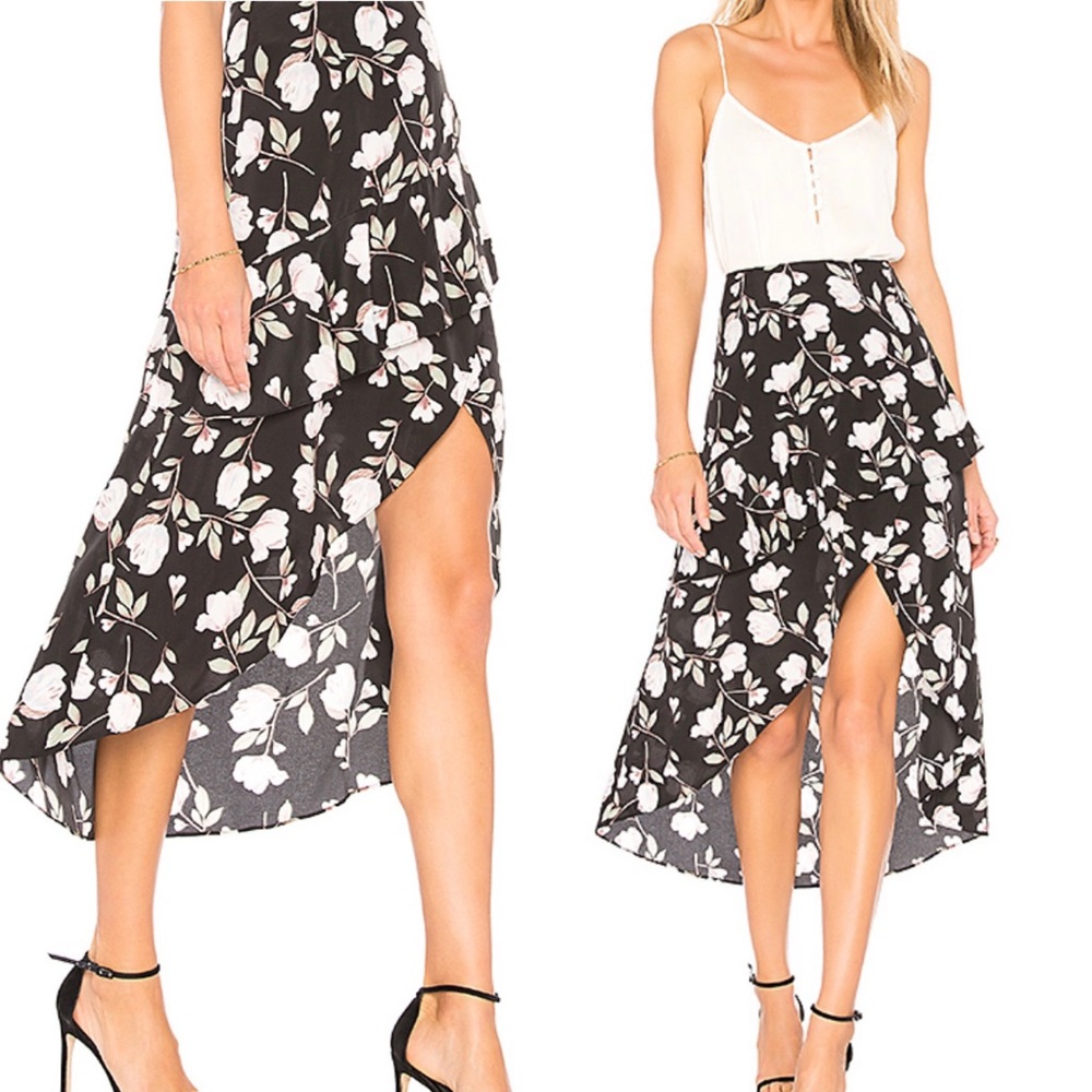J.O.A HI LOW FLORAL SKIRT